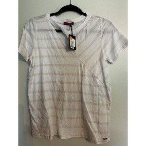 NWT n:Philanthropy Dash Tee Petal Pink Striped Distressed Tee, Sz S